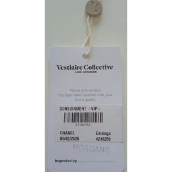 Silver CHANEL Crystal XL Stud Earrings 24A (CHXX024) - Picture 10 of 10